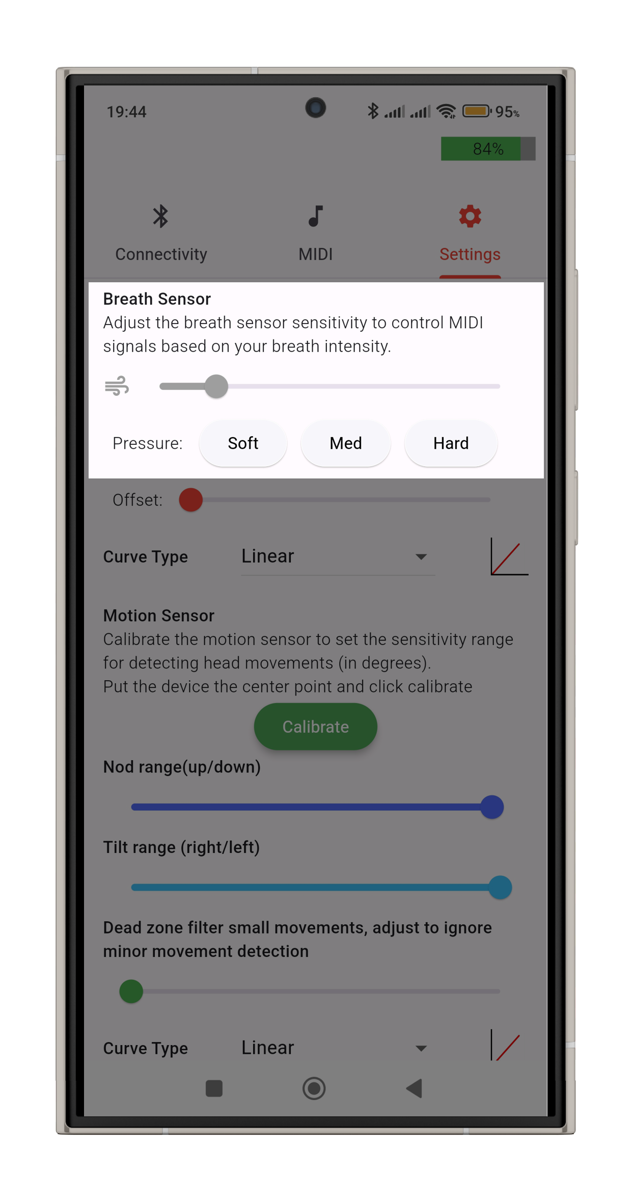 Sensitivity Control